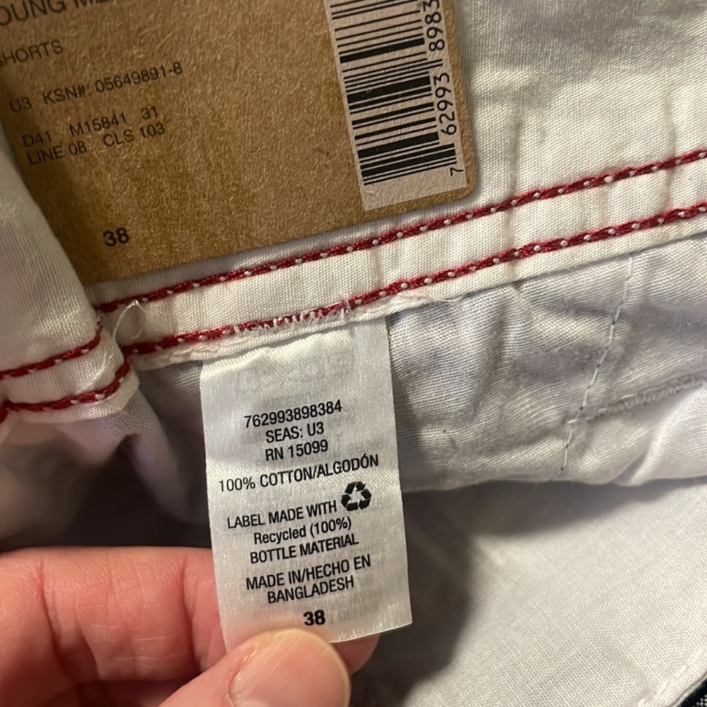Host Pick! NWT Men’s Roebuck & Company Navy and White Plsid Shorts SZ 38 - Picture 8 of 9